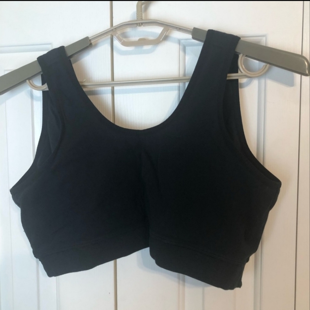 TomboyX Black Front Cross Sports Bra Bralette Size 4X